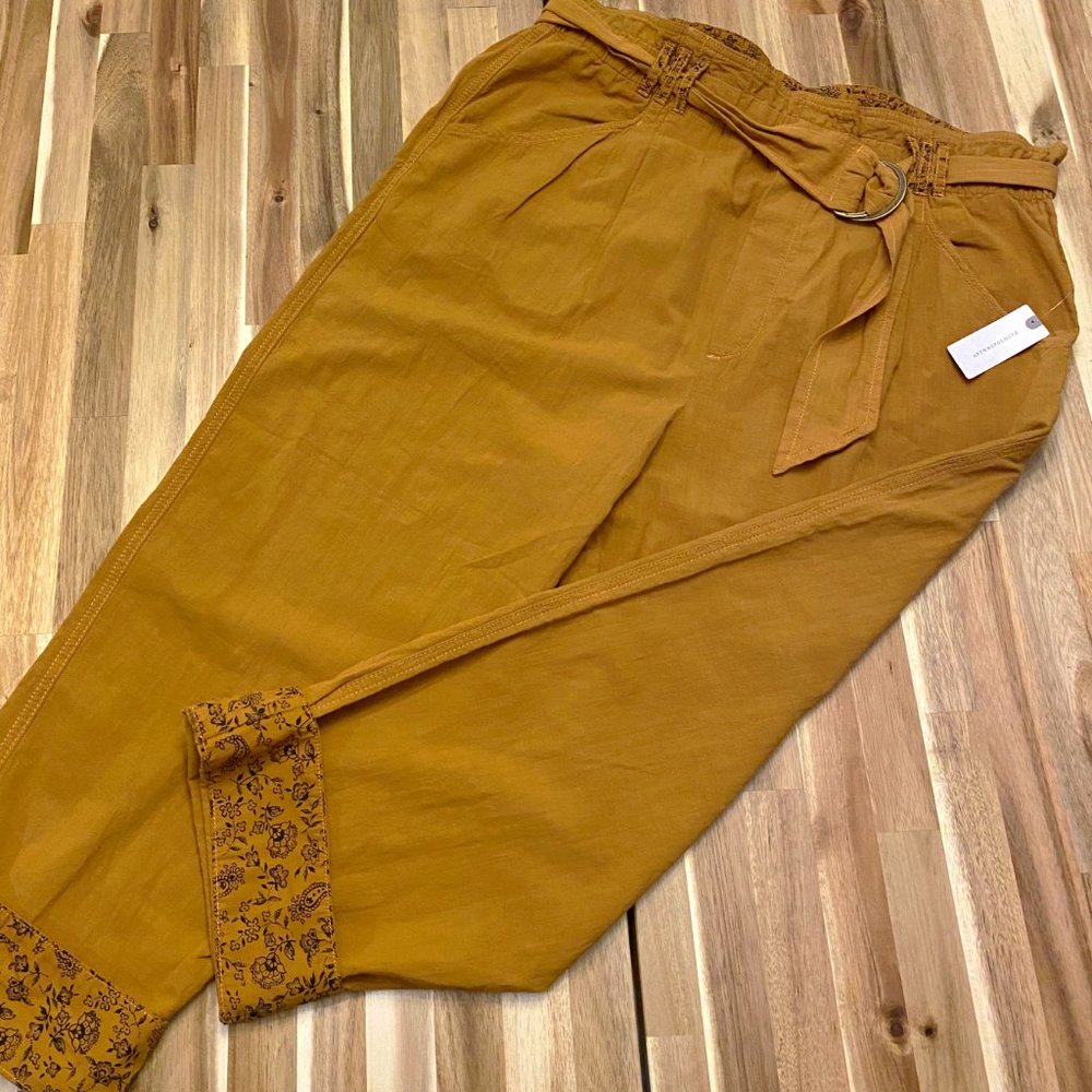 ANTHROPOLOGIE Cedar Belted Paper bag waistline